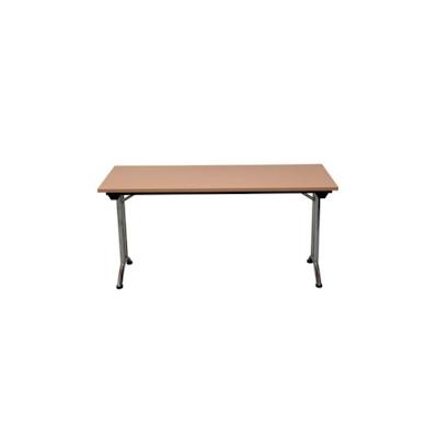 PROREGAL Klapptisch Lizard | C-Fuß-Gestell | HxBxT 75x160x80 cm | Chrom-Buche Image