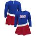 Girls Infant Royal/Red New York Giants Heart to Jersey Tri-Blend Dress