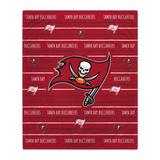 Tampa Bay Buccaneers 60'' x 80'' Logo Stripe Flannel Fleece Blanket