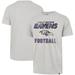 Men's '47 Heathered Gray Baltimore Ravens Dozer Franklin Lightweight T-Shirt