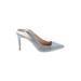 J.Crew Heels: Slip-on Stilleto Chic Blue Solid Shoes - Women's Size 8 1/2 - Closed Toe