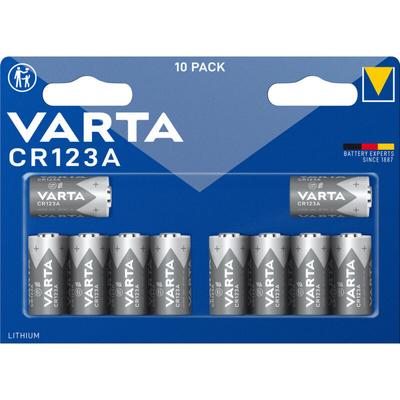 Batterie Lithium CR123A 3V Photo Blister 10 Stück - Varta