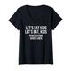 Damen Let's Eat Kids Punctuation Saves Lives Lustiges T-Shirt T-Shirt mit V-Ausschnitt