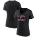 Women's Fanatics Branded Black Atlanta Falcons Victory Arch Team V-Neck T-Shirt