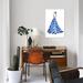 East Urban Home Chevro by Cate Odson - Gallery-Wrapped Canvas Giclée Print in Blue/White | 26 H x 18 W in | Wayfair URBH7125 38302312