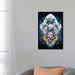 East Urban Home Floral Skull Series 'Vivid VI' Graphic Art Print on Canvas in Green/Red/Yellow | 48" H x 32" W x 1.5" D | Wayfair