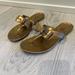 Coach Shoes | Coach Flip Flops With Bow, Size 6, Gold | Color: Gold | Size: 6