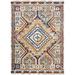 White 71 x 47 x 0.5 in Area Rug - Florita Distressed Southwestern Aztec Area Rug by Modway kids Polyester | 71 H x 47 W x 0.5 D in | Wayfair