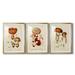 Wexford Home Mushroom Varieties I - 3 Piece Picture Frame Print Set Paper, Solid Wood in Brown/White | 53 H x 36.5 W x 2.5 D in | Wayfair