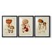 Wexford Home Mushroom Varieties I - 3 Piece Picture Frame Print Set Paper, Solid Wood in Brown/White | 53 H x 36.5 W x 2.5 D in | Wayfair