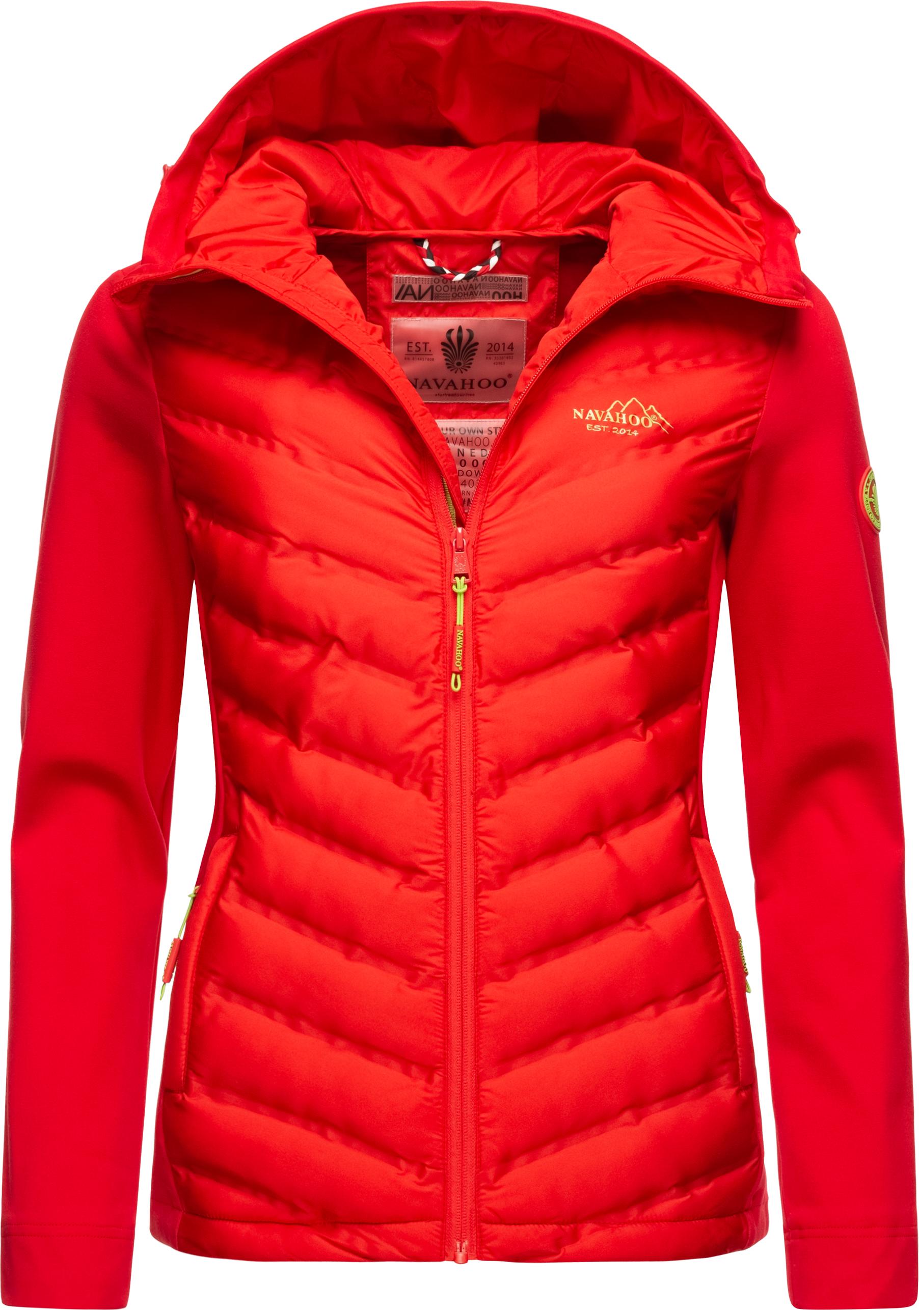 Outdoorjacke NAVAHOO "Nimm Mich Mit", Damen, Gr. S (36), rot, Obermaterial: 100% Polyester; Obermaterial Ärmel: 68% Viskose, 27% Polyamid, 5% Elasthan; Futter: 100% Polyester; Wattierung: 100% Polyester, Sportlich, figurbetont hüftlang, Ärmel ohne... Image