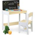 Mobilier enfants bureau & chaise, table avec tableau, pour peindre et bricoler, lot pour petits,