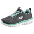 Sneaker SKECHERS "GRACEFUL - GET CONNECTED" Gr. 41, grau (grau, mint) Damen Schuhe in Schuhweite G (weit), Freizeitschuh, Halbschuh, Schnürschuh