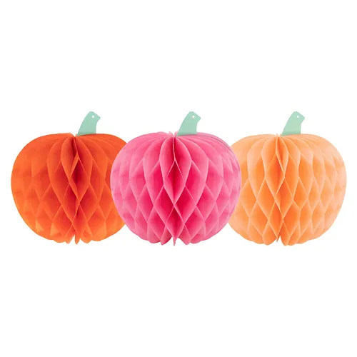 Boules en papier ""citrouille"", 3 pièces