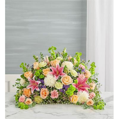 Crescent Cremation Arrangement- Pastel Small by 1-800 Flowers