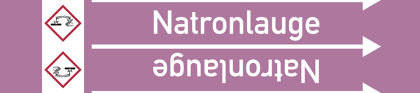 Rohrleitungskennzeichen Natronlauge - 33000x90 mm Folie selbstklebend Image