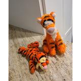 Disney Toys | 2 Tigger Plush Disney Tigger Baby Bean Bag Plush 9" | Color: Orange | Size: Small Plush