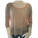 American Eagle Outfitters Tops | American Eagle Womens Oatmeal And Peach Loose Fit Top | Color: Orange/Tan | Size: M