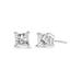 Women's Princesscut Square Diamond 4Prong Solitaire Stud Earrings In White Gold (G-H Color) by Haus of Brilliance in White