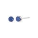 Women's Sterling Silver Round Brilliantcut Blue Diamond Classic 4Prong Stud Earrings by Haus of Brilliance in Blue