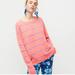 J. Crew Sweaters | Jcrew Alpaca Crewneck Sweater Stripe Heather Rose | Color: Blue/Pink | Size: 2x