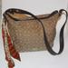 Coach Bags | Lknew Coach Large Signature Canvas Brown Hobo Shoulder Bag Purse Handbag & Scarf | Color: Brown/Tan | Size: Large