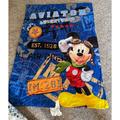 Disney Other | Disney Mickey Mouse Reversible Throw Blanket Colorful 57” X 41” Euc | Color: Blue/Red | Size: Os