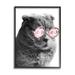 Stupell Industries Trendy Cat Wearing Glam Fashion Pink Sunglasses Giclee Texturized Art Set By Ziwei Li Canvas in Gray | Wayfair an-047_fr_24x30