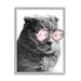 Stupell Industries Trendy Cat Wearing Glam Fashion Pink Sunglasses Giclee Texturized Art Set By Ziwei Li Canvas in Gray | Wayfair an-047_gff_24x30