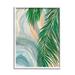 Stupell Industries Tropical Palm Tree Leaves Canvas in Blue/Green | 14 H x 11 W x 1.5 D in | Wayfair an-286_wfr_11x14