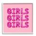 Stupell Industries Girls Balloon Letters Bold Stylish Typography Giclee Texturized Art By LISH Creative Canvas in Pink | Wayfair an-546_wfr_12x12