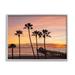 Stupell Industries Tropical Palm Tree Sunset Canvas in Black/Brown/Orange | 11 H x 14 W x 1.5 D in | Wayfair an-235_gff_11x14