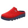 Pantoffel ROHDE "FOGGIA", Damen, Gr. 39, rot (rot, meliert), Filz, klassisch, Schuhe, Hausschuh, Schlappen, Clog, Homeslipper mit Profilsohle