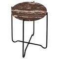 17 Stories Latifa Round Accent Table w/ Marble Top in Black/Gray/Red | 22 H x 15.75 W x 15.75 D in | Wayfair FE6465E24E3541E3AFF390C43EEA987B