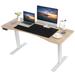 Inbox Zero Kashif 55" to 59" Electric Height Adjustable Standing Desk Wood/Metal in Brown/Gray | 59 W x 24 D in | Wayfair