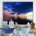 Highland Dunes Dramatic Panoramic Tropical Sunset X - Nautical & Coastal Canvas Wall Decor Canvas in Blue/Pink | 34 H x 44 W x 1.5 D in | Wayfair