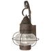 Longshore Tides Alrahman 18.25" H Seeded Glass Outdoor Wall Lantern Brass/Glass/Metal | 18.25 H x 9.75 W x 11.75 D in | Wayfair