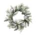 The Holiday Aisle® Snow Pine & Laurel Leaf 24" Polyvinyl Chloride (PVC) Wreath Traditional Faux in Green | 24 H x 24 W x 6 D in | Wayfair