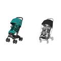 gb Gold Buggy Qbit+ All Terrain, 3-in-1 Reisesystem, 0-15 kg, Ab Geburt bis ca. 4 Jahre, Luxus Traveller, Laguna Blue & Regenverdeck für Qbit+ All-City Buggys, Transparent