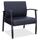 Lorell&reg; Big &amp; Tall Bonded Leather Guest Chair, With Lumbar Support, Black