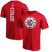 Men's Fanatics Branded Kawhi Leonard Red LA Clippers Playmaker Name & Number Logo T-Shirt