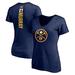 Women's Fanatics Branded Jamal Murray Navy Denver Nuggets Playmaker Name & Number V-Neck T-Shirt