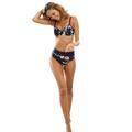 Balconette-Bikini FEEL GOOD Gr. 40, Cup B, schwarz (schwarz, bedruckt) Damen Bikini-Sets Balconette-Bikini Ocean Blue