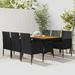 vidaXL Patio Dining Set Garden Outdoor Wicker Conversational Set PE Rattan - 63" x 27.6" x 28.3"