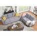 2-piece Set Living Room Sofa Linen Upholstered Couch Furniture with 3-seater Sofa and Loveseat, for Home Office (2+3 Seat)