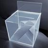 LED Light 10" Luxe Acrylic Clear Wedding Card Money Box w/Hinged Lid and Removable Sign - Birthday/Sweet 16/Anniversary