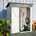 Thanaddo Alcazar 5.4ft x 2.8ft Metal Outdoor Storage For Tool Storage Lockable Garage Shed Gray | 68.31 H x 65.2 W x 33.9 D in | Wayfair AL0503WTGY