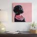 East Urban Home Standard Black Poodle Painting Print on Wrapped Canvas in Black/Pink | 24 H x 12 W x 0.75 D in | Wayfair USSC5746 33575002