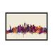 East Urban Home Skyline Series: New York City, New York, USA II Graphic Art on Wrapped Canvas in Beige Metal in Black/Pink/White | Wayfair