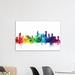 East Urban Home Rainbow Skyline Series: Chicago, Illinois, USA Graphic Art on Wrapped Canvas Canvas, in Black/Blue/Green | 12 H x 18 W in | Wayfair
